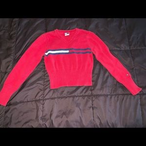 Vintage Tommy Hilfiger Sweater Cropped Red